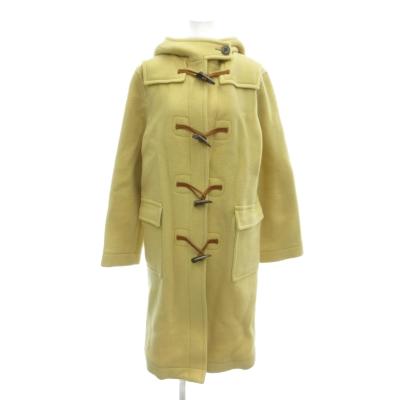 極美品 ✨バーバリー ダッフルコート 黄 38 トグルボタン　ノバチェック BURBERRY - 本物 現行タグ 極美品 バーバリー レザー切替 ノバチェック