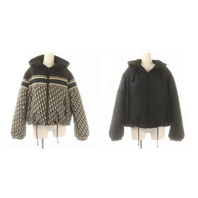 希少✨クリスチャンディオール♡ノーカラーロングコート　比翼　ウール　大きめ ZZ022275.JPG