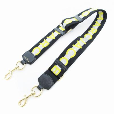 極美品 MARC JACOBS ザ ロゴ ウェビング ストラップ 白 ゴールド MARC JACOBS（マークジェイコブス）の「THE NEW LOGO WEBBING