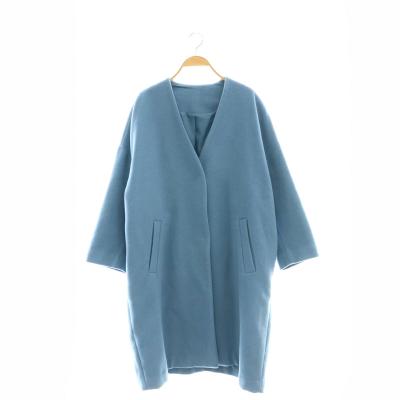 ミラオーウェン ウール コート ノーカラーコート　美品 Mila Owen - サッシュベルト付Aラインノーカラーコートの通販 by