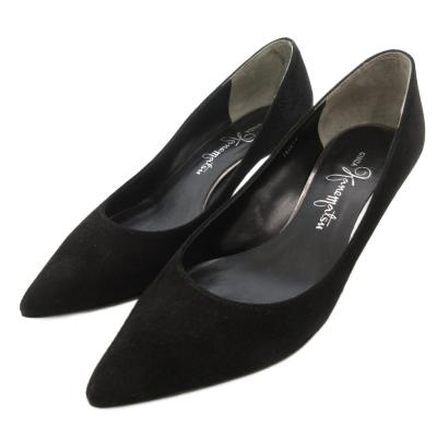 銀座　カネマツ　黒　パンプス　靴　スェード　ピンヒール　23.5 新品】銀座かねまつ 23.5㎝ パンプス 黒 ブラック - メルカリ