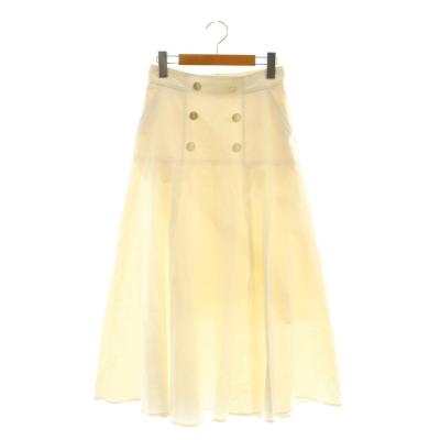 ANAYI シルクデニム フレアスカート 36 オフホワイト ANAYI シルクデニム フレアスカート 36 オフホワイト ANAYI シルク