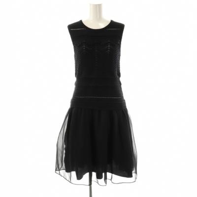 M'S GRACY 黒 フェイクレザー ジャンパーワンピース ブラック 38 M M'S GRACY 黒 フェイクレザー ジャンパーワンピース ブラック 38 M M'S