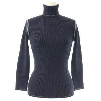 はまなクレージュ タートルネック リブニット 黒 カシミヤ 9R クレージュ ニット（レディースファッション） | ファッション の
