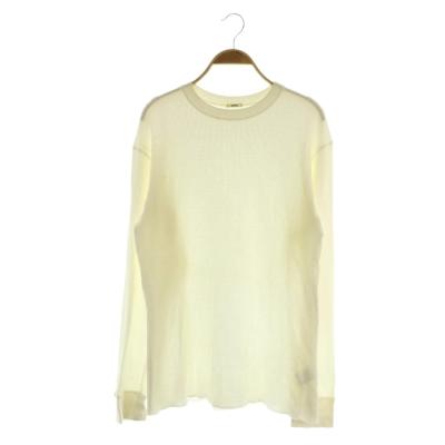 【新品】  NOWOS / ノーウォス | Waffle cut saw ワッフル カットソー ロンT | F | WHITE | レディース nowos - Waffle Top / ワッフルカットソー / ホワイト | HALLOW's web