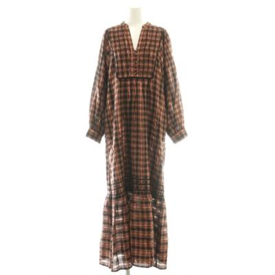 crm様 サラマリカ 花柄ワンピース ブラウン S 美品 crm様 サラマリカ