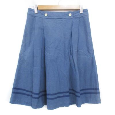 【新品未使用】MARGARET HOWELL　リネンスカート　Mサイズ　ブルー margaret howell（スカート）（色：ブルー系）｜ボトムス