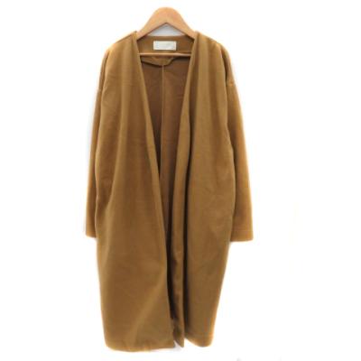 新品未使用❣️12100円❣️ショコラフィネローブ❣️着流しノーカラーロングコート❣️F chocol raffine robe コート（レディースコート、ジャケット
