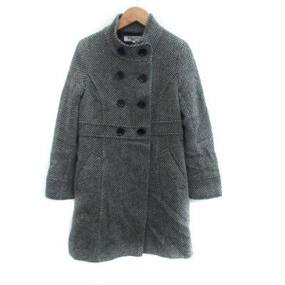 ナチュラルビューティーベーシック スタンドカラーコート ロング丈 総