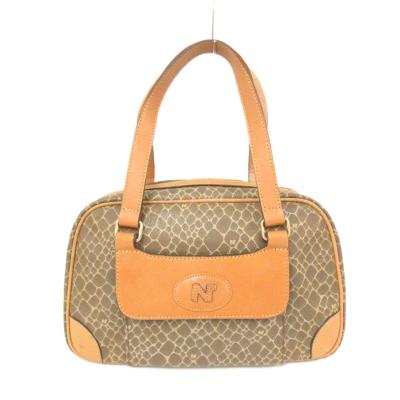 NINA RICCI ニナリッチ ロゴPVCレザー×本革 レザー ハンドバッグ 