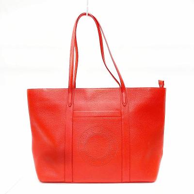 （美品）コールハーン　トートバッグ　ショルダーバッグ　レザー　レッド Cole Haan コールハーン ロゴ トートバッグ レザー レディース