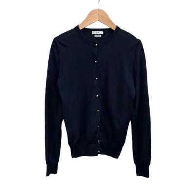IENA ネイビー ボタン付きカーディガン IENA（イエナ）の「《追加》ARKABA クルーカーディガン