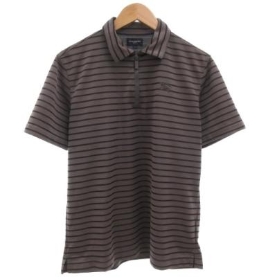 美品 バーバリー ポロシャツ S チェック 黒 無地 三陽商会 日本製 美品 バーバリー ポロシャツ S チェック 黒 無地 三陽商会 日本