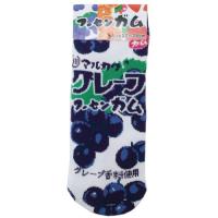 レディース ソックス お菓子 パッケージ ソックス 女性用 靴下 グレープ　フーセンガム ジェイズプランニング 22〜24cm | 雑貨&アートの通販店 ベルコモン