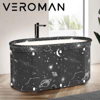 VeroMan ポータブルバスタブ 楕円形　設置が簡単 折りたたみ 組み立て3分 シャワールームに設置 水風呂 プール キャンプ | VEROMAN-JP