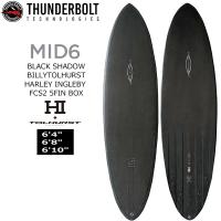 サーフボード ミッドレングス サンダーボルト THUNDERBOLT MID6 BLACK SHADOW BILLY TOLHURST HARLEY INGLEBY FCS2 5フィン カーボン ブラックシャド | SURF&SNOW MOVE