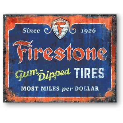 ファイアーストーン 看板 インテリア アメリカン firestone 楽天市場】ファイアストン エンボス ティンサイン 看板