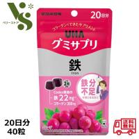 グミサプリ 鉄 20日分 40粒 UHA味覚糖 グレープ味 グミ 鉄 グミサプリ | ベリーストア