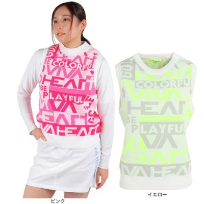 【新品】レディース ベスト ピンク ビバハート 38サイズ ベストウエア ゴルフウエア ベスト（VIVA HEART）（色：ピンク系）のおすすめ人気