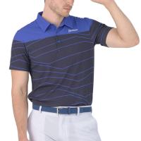 スリクソン（SRIXON）（メンズ）ゴルフウェア 半袖 エクシードライパネルプリントシャツ RGMXJA08 BLNV | VictoriaGolf Yahoo!店