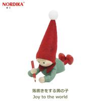 ノルディカ ニッセ NORDIKA nisse クリスマス 飾り 人形 妖精 フェルト インテリア 北欧 ナチュラル サンタクロース 緑 赤 落書き する 男の子 NRD120761 | viewgarden