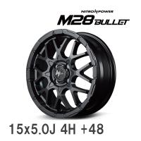 【MID/マルカサービス】 NITRO POWER M28 BULLET-KC 15x5.0J +48 100 4H セミグロスBK アルミホイール 4本セット | ビゴラス