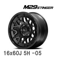 【MID/マルカサービス】 NITRO POWER M29 STINGER 16x60J -05 139 5H バレルブラック アルミホイール 4本セット | ビゴラス