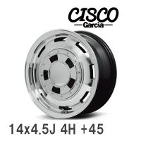 【MID/マルカサービス】 GARCIA CISCO 14x4.5J +45 100 4H メタリックグレーポリッシュ アルミホイール 4本セット | ビゴラス