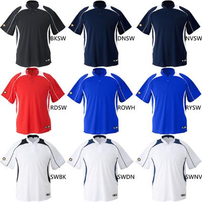 DESCENTE　ユニフォーム　野球　maxell　ネイビー　Vネック　半袖 デサント（DESCENTE） ジュニアベースボールシャツ（Vネック