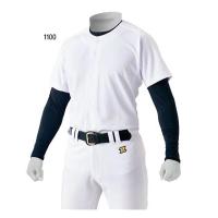 ゼット野球 ジュニア キッズ メカパン フルオープンシャツ 野球ウェア トップス 半袖 BU2281S | バイタライザー
