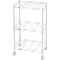 【数量限定】カラーラック3段45Ｗ ホワイト LCR45-3WH 幅45.5cm×奥行29.5cm×高さ76cm ホワイト ビバホーム