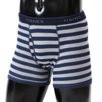 1P BOXER BRIEF (BORDER PRINT) hanes ヘインズ MEN'S UNDERWEAR ウェア（メンズ） （hm6er301-373） | ビバスポーツ ヤフー店