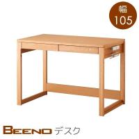 デスク BEENO ビーノ W105 D60 H73 ナチュラル色 BDD-072 NS ナラ材 ワークデスク 学習机 送料無料 viventie | viventie