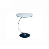 サイドテーブル W46 H55 円形テーブル 強化ガラス カフェテーブル コーヒーテーブル あずま工芸 ブラス LLT8514 送料無料 viventie | viventie