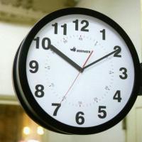 ダブルフェイスウォールクロック Double faces wall clock 両面時計 壁掛け 店舗備品 ダルトン DULTON S82429 S82429BK 送料無料 | ビビドリー雑貨ストアー