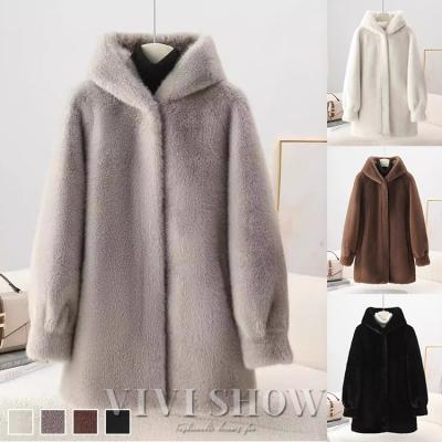 総丈92 シェヴァレーヌ グラマミンク ファーコート XL 毛並み◎なめし柔らか 総丈87㎝ ブラックグラマ ミンク ランバン ファーコート L相当 なめし