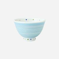 西海陶器 カラードット 軽量飯碗 青・大 14777　3個セット 波佐見焼 | WADA TOKI