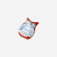 西海陶器 手描ふくろう 飾り箸置 赤・小 72027　5個セット 波佐見焼 | WADA TOKI