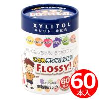 フロッシー こども専用 フロス 60本 キシリトール配合 こどもデンタルフロス 定形外郵便 発送 送料無料 | わごんせる