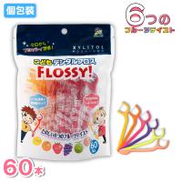 フロッシー こどもデンタルフロス 60本 フロッシィ キシリトール配合 個包装パック フロス 子供用 | わごんせる