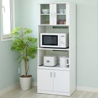 収納 キッチン 台所 ラック 棚 食器棚 おしゃれ モダン コンセント キャビネット ストック ストック収納 収納家具 SIMシリーズ レンジボード FAP-0016 幅60cm | 家具通販のわくわくランド