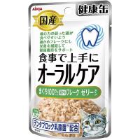 国産 健康缶 パウチ オーラルケア まぐろフレーク ゼリータイプ 40g×12コ | ペットの専門店コジマ