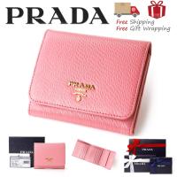 PRADA プラダ 1MH025 QWA カラー2色 レザー 三つ折り財布 ミディアム 