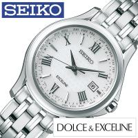 セイコー ドルチェ アンド エクセリーヌ ソーラー 電波 時計 SEIKO Dolce ＆ Exceline 腕時計 レディース シルバー SWCW161 チタン アナログ ペア | 正規腕時計の専門店ウォッチラボ