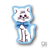 SWIMMER 白猫 リボン ミニステッカー キャラクターステッカー スイマー ブランド イラスト かわいい パステル レトロ 雑貨 SWM019 gs 公式グッズ | ゼネラルステッカー