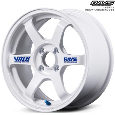 ゆんぼー RAYS VOLK 16インチ ホワイトホイール レイズte37 16インチ（アルミホイール）（色：ホワイト系）｜タイヤ