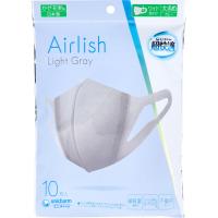 まとめ得 超快適マスク Airlish エアリッシュ ライトグレー 大きめサイズ 10枚入 x [8個] /k | WEB-TWOHAN in Yahoo!店