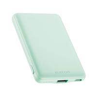 エレコム ELECOM 薄型コンパクトモバイルバッテリー 5000mAh 2.4A C×1+A×1 グリーン DE-C37-5000GN | webby shop