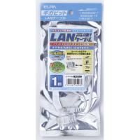 エルパ ELPA フラットLANケーブル CAT6 1m ホワイト LAN-FT1010（W） | webby shop