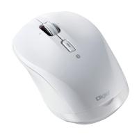 ナカバヤシ Digio2 Bluetooth小型マウス 高速スクロール「神速」 静音/3ボタン/Blue LEDマウス ホワイト MUS-BKT162W | webby shop